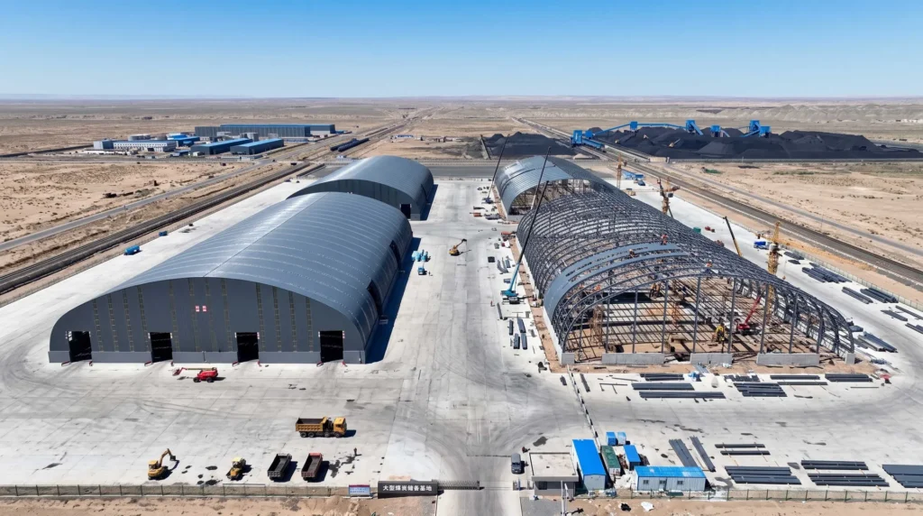 Sub-Zero Mega Span: Four 151m Bolted Space Frame Coal Sheds Conquering Russian Far East Conditions