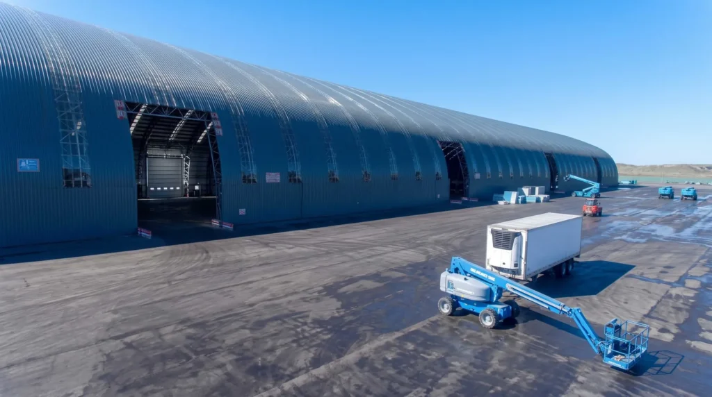 Sub-Zero Mega Span: Four 151m Bolted Space Frame Coal Sheds Conquering Russian Far East Conditions