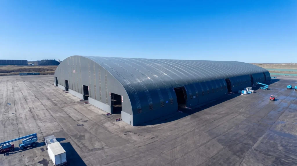 Sub-Zero Mega Span: Four 151m Bolted Space Frame Coal Sheds Conquering Russian Far East Conditions