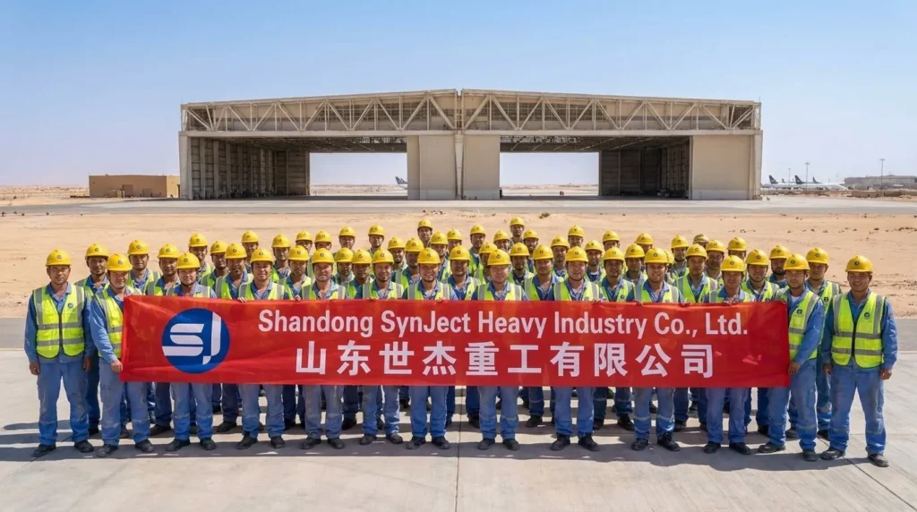 135m Total Frontage Dual-Bay Wide-Body Aviation Maintenance Hangar in Riyadh, Saudi Arabia: Precision Deflection Control on Center-Post Girders, Desert Thermal Stress Relief, and Fast-Track Turnkey Erection