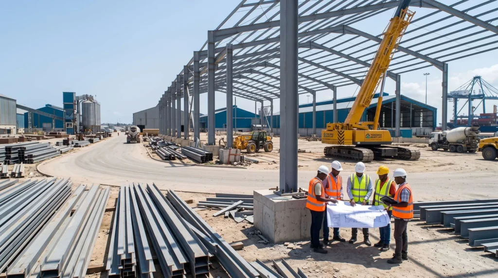 75,000 sqm Long-Span Port Transit Bulk Warehouse in Tanzania: Marine Anti-Corrosion and High-Throughput Logistics