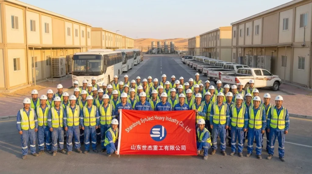 60,000 sqm Vanguard Modular Remote Workforce Camp in Saudi Arabia: Aramco-Standard Sandstorm Airtightness, +55°C Thermal Isolation, and Fast-Track Mobilization Handover