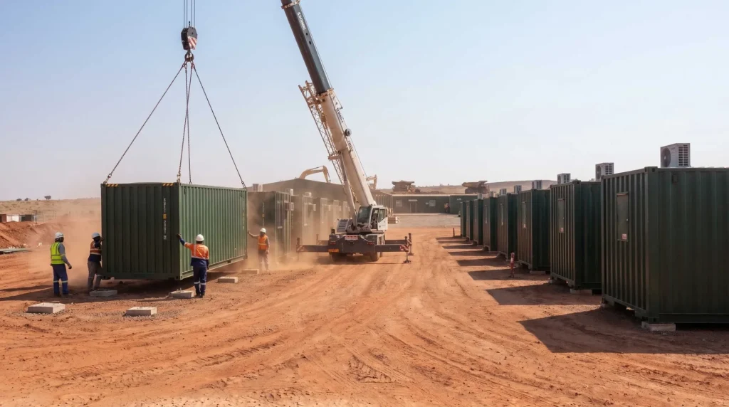 100% Zero-Defect Flat-Pack Container Camp Delivered to Kenya’s Remote Rift Valley Exploration Site