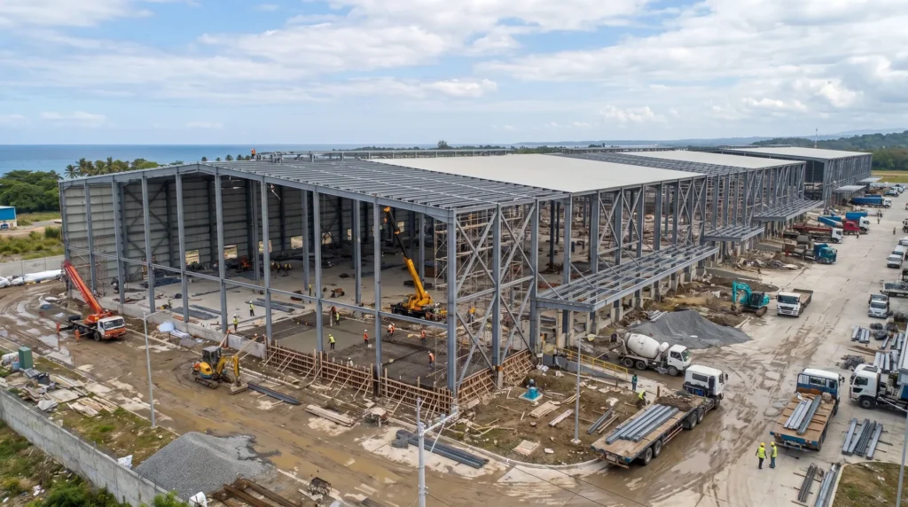 58,000 sqm Category-5 Typhoon-Resistant Logistics Hub in the Philippines: 280 km/h Wind-Uplift Engineering and Zero-Leakage Monsoon Proofing