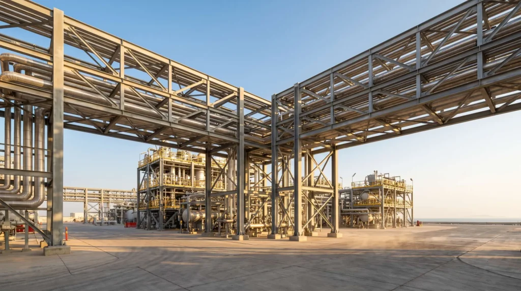 Mega-Scale Structural Steel & Cryogenic Pipe Racks for World-Class LNG Expansion Project in Ras Laffan, Qatar