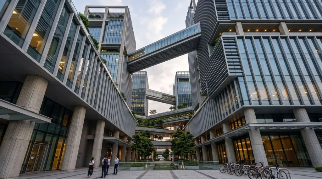 120,000 sqm Multi-Tower High-Rise Commercial Hub in Singapore: Sub-Millimeter Core Alignment & Skybridge Precision Under Strict BCA Standards