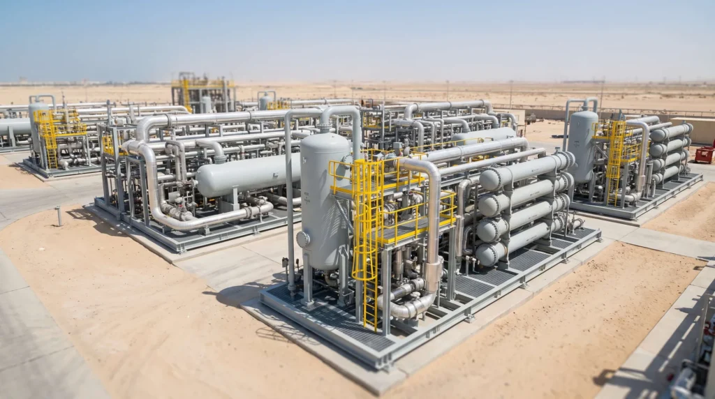 High-Precision Modular Process Skids & Heavy Skid Structural Frames for Mega Gas Processing Facility in Abu Dhabi, UAE