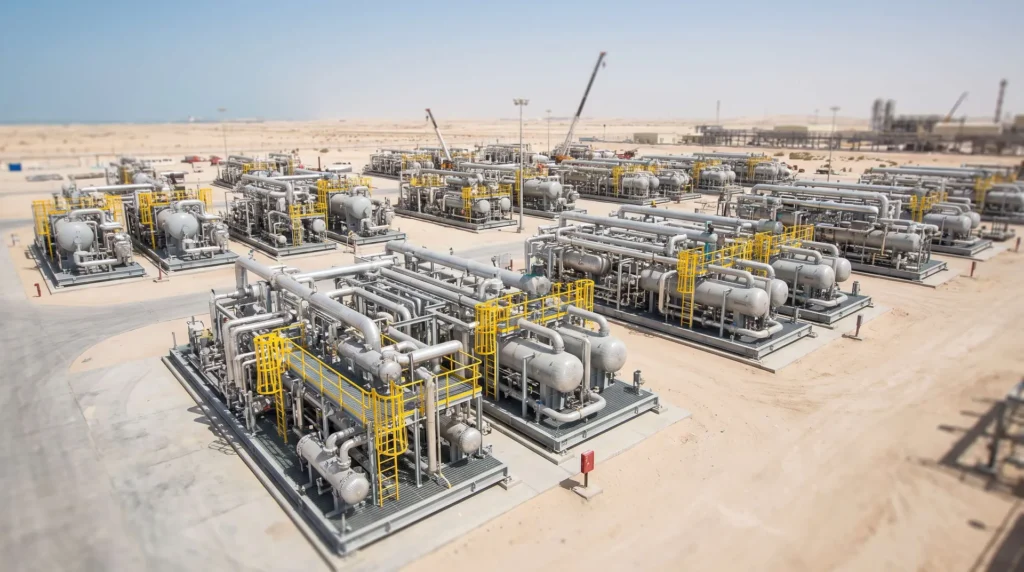 High-Precision Modular Process Skids & Heavy Skid Structural Frames for Mega Gas Processing Facility in Abu Dhabi, UAE