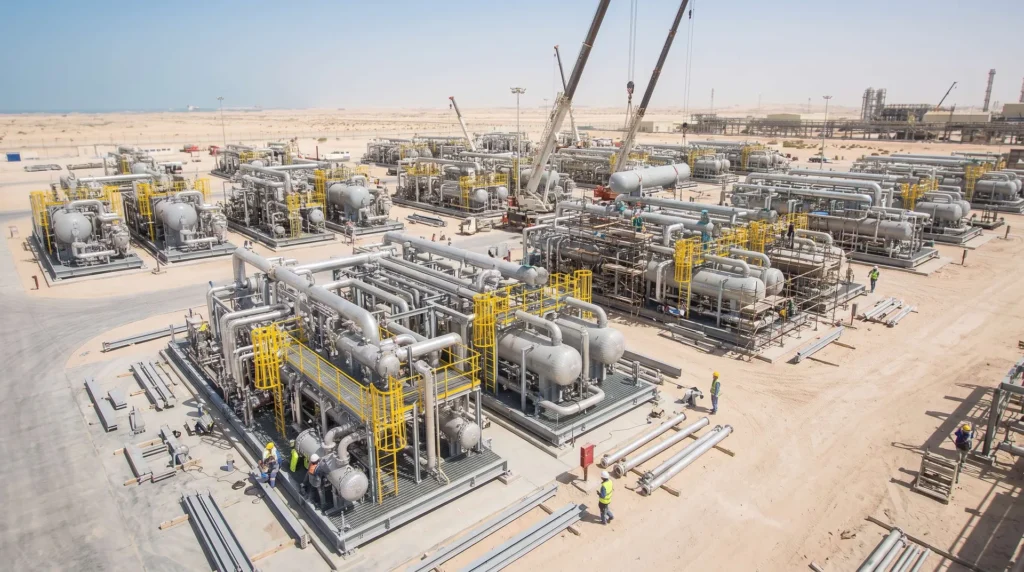 High-Precision Modular Process Skids & Heavy Skid Structural Frames for Mega Gas Processing Facility in Abu Dhabi, UAE