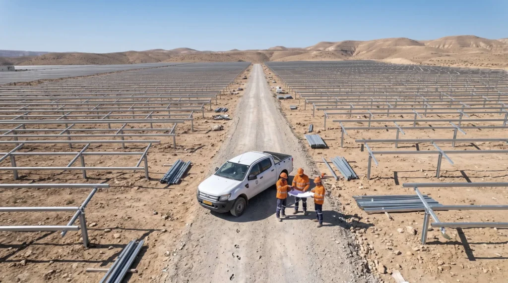 150 MW Utility-Scale Solar Mounting Structures in Israel: Desert Wind Resilience and Zinc-Aluminum-Magnesium Durability