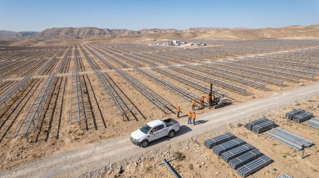 150 MW Utility-Scale Solar Mounting Structures in Israel: Desert Wind Resilience and Zinc-Aluminum-Magnesium Durability