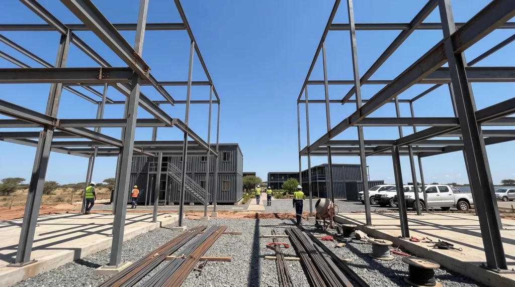 3,500 sqm Remote Modular Office Complex in Tanzania: Off-Grid Sustainability and Standardized Assembly