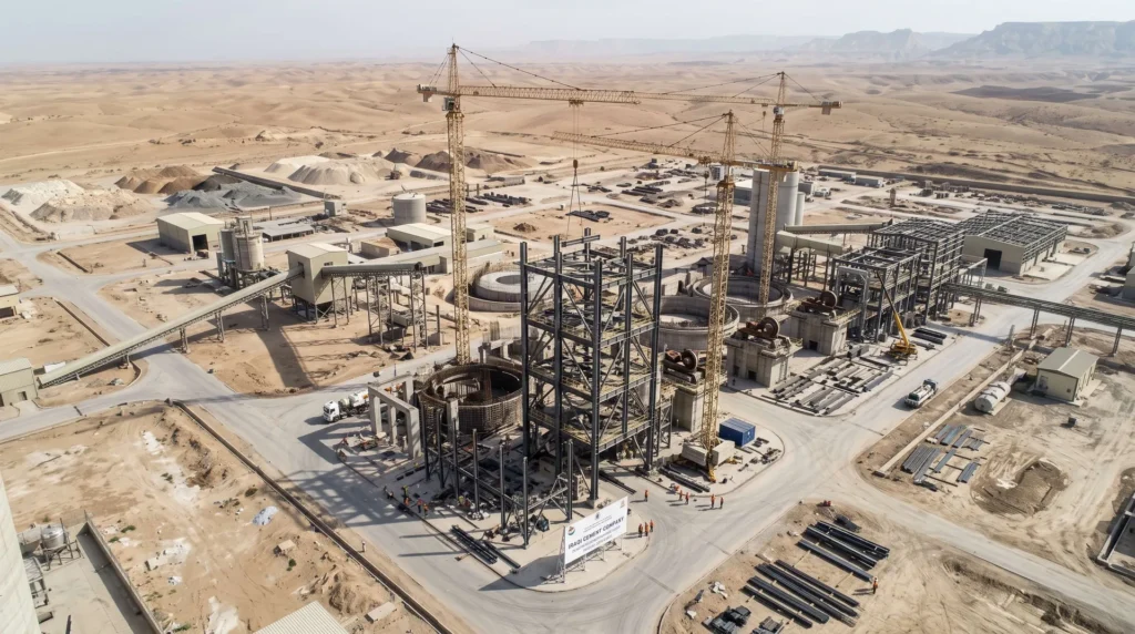 125-Meter Heavy Steel Preheater Tower for Iraq Cement Plant: Extreme Rigidity and Weld-Free Desert Assembly