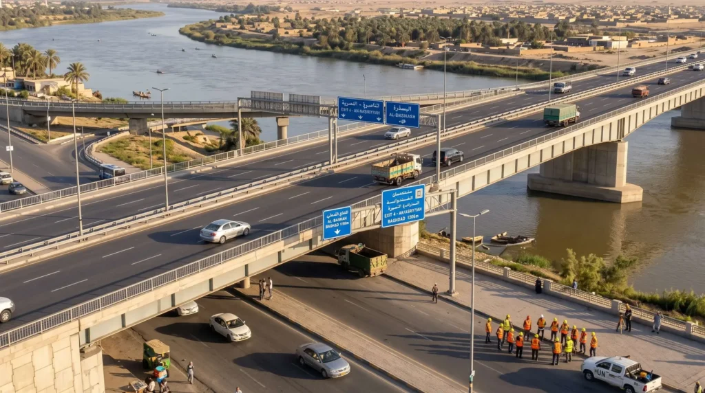 1,280m Continuous Steel Box Girder Highway Bridge in Iraq: Navigating River Currents, Live Traffic, and Sub-Millimeter Splice Precision