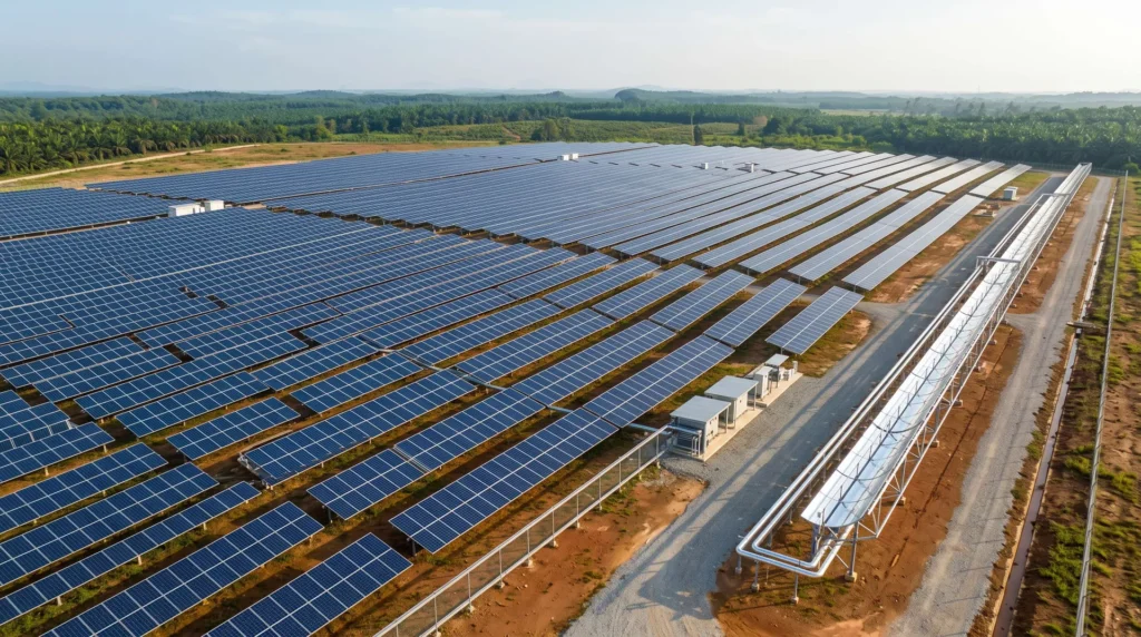150MW Utility-Scale Solar PV & CSP Hybrid Mountings in Malaysia: C5-M Marine-Grade Anti-Corrosion, Storm Wind-Uplift Rigidity, and Fast-Track TNB Grid Connection