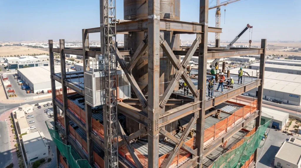22-Story Commercial High-Rise Steel Core in Dubai: Heat Resilience and Rapid Assembly