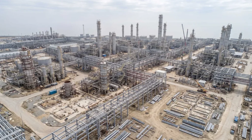 Multi-Tier Structural Steel Petrochemical Pipe Racks for Mega Coastal Refinery & Chemical Hub in Map Ta Phut, Thailand