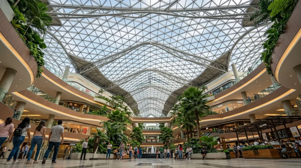 Philippines Free-Form Commercial Complex: Typhoon-Resistant Organic Steel Canopy and BIM Precision