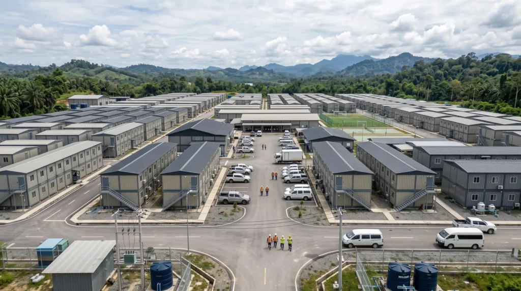 60,000 sqm Vanguard Labor Camp in Indonesia: Modular Assembly and Tropical Adaptation