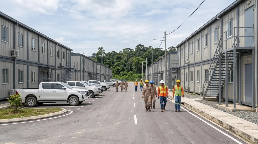60,000 sqm Vanguard Labor Camp in Indonesia: Modular Assembly and Tropical Adaptation