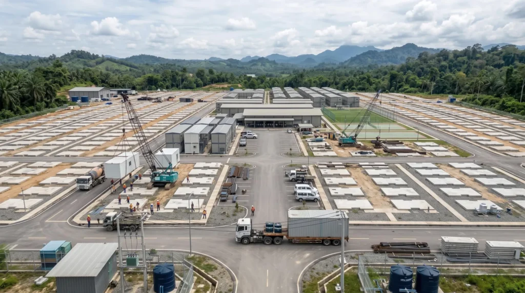 60,000 sqm Vanguard Labor Camp in Indonesia: Modular Assembly and Tropical Adaptation