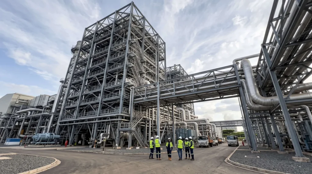 45,000-Ton Geothermal Power Plant Boiler Steelwork in Kenya: High-Seismic Thermal Balance and H2S Protection
