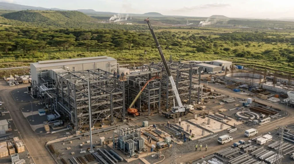 45,000-Ton Geothermal Power Plant Boiler Steelwork in Kenya: High-Seismic Thermal Balance and H2S Protection