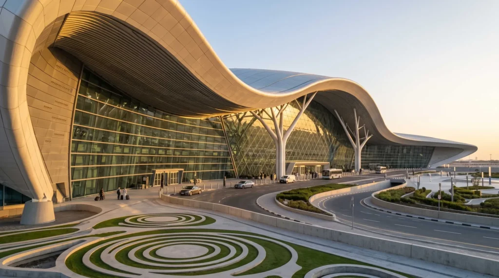 180,000 sqm Free-Form Double-Curved Roof Canopy: Engineering an Iconic Aviation Hub in the UAE