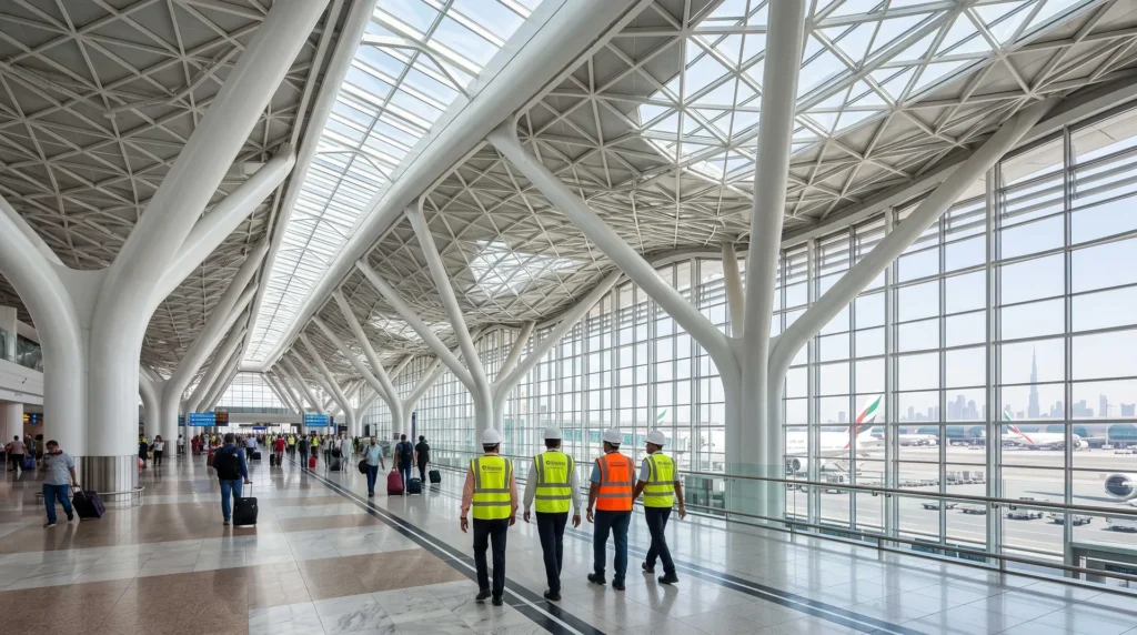 180,000 sqm Free-Form Double-Curved Roof Canopy: Engineering an Iconic Aviation Hub in the UAE