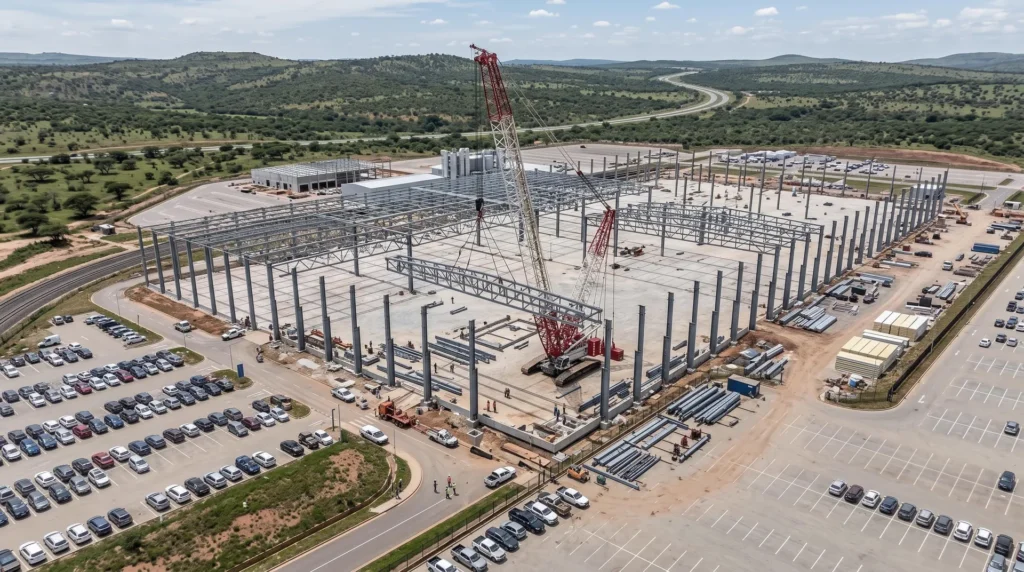 120,000 sqm EV Assembly Plant in South Africa: Structural Adaptability and Logistics