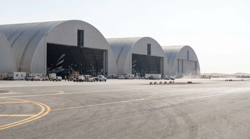 80-Meter Clear Span Aviation Hangar in the Philippines: Engineered for Category 5 Typhoons and High-Seismic Resilience