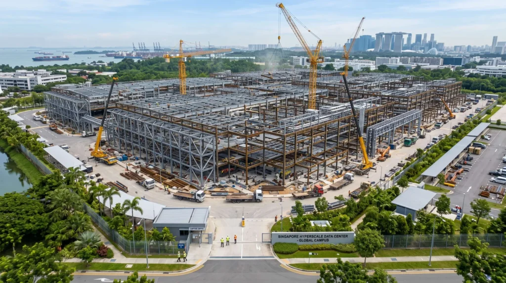 48,000 sqm Hyperscale Supercomputing Data Center in Singapore: Heavy-Duty Rigidity, Vibration Control, and Accelerated Delivery