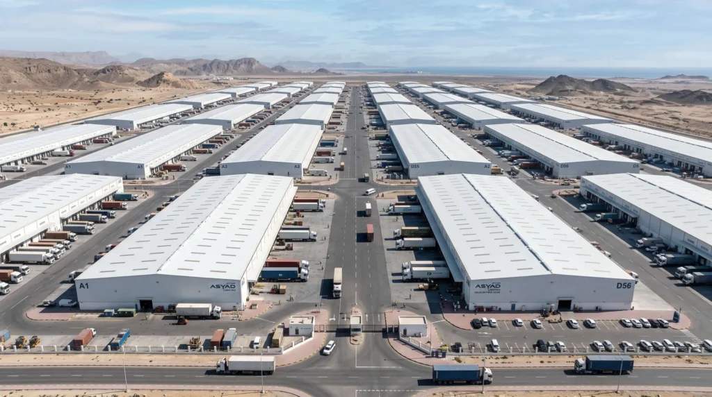 120,000 sqm Typhoon-Resistant Logistics Hub in Oman: Extreme Resilience and Mega-Scale Erection