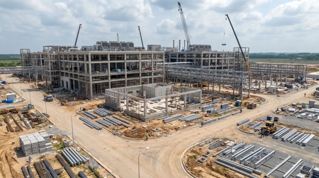 45,000 sqm Multi-Tier Precision Electronics Cleanroom Workshop in Vietnam: Micro-Vibration Control, Heavy Inter-Building Skybridge, and Accelerated Clean-Build Handover