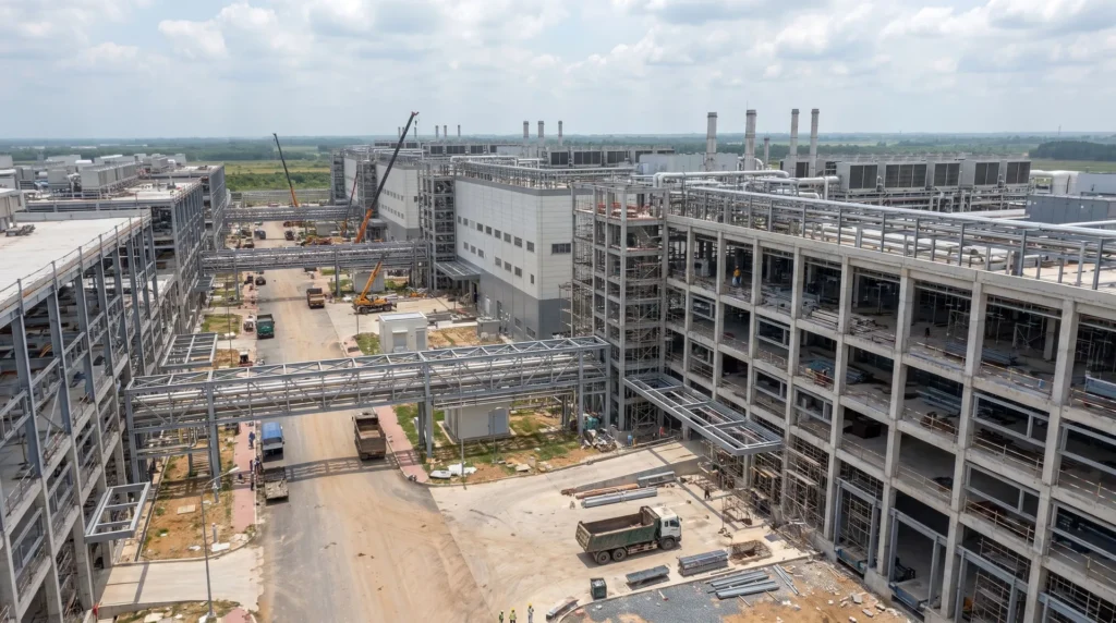 45,000 sqm Multi-Tier Precision Electronics Cleanroom Workshop in Vietnam: Micro-Vibration Control, Heavy Inter-Building Skybridge, and Accelerated Clean-Build Handover