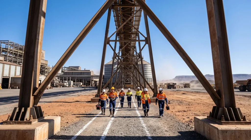 65,000 sqm Heavy Mining Processing Plant in South Africa: Extreme Rigidity, Vibration Control, and 100% Bolted Assembly
