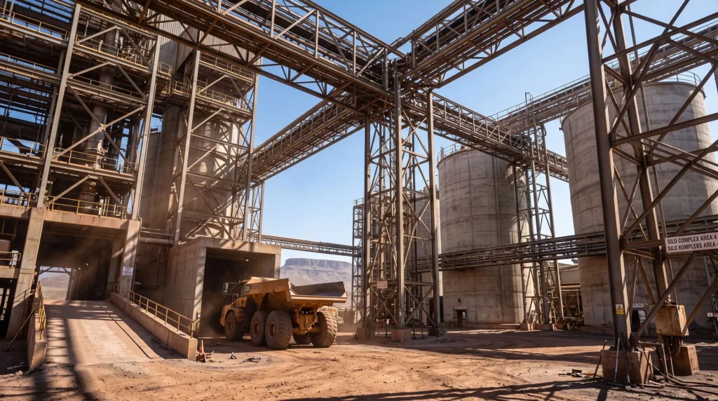 65,000 sqm Heavy Mining Processing Plant in South Africa: Extreme Rigidity, Vibration Control, and 100% Bolted Assembly