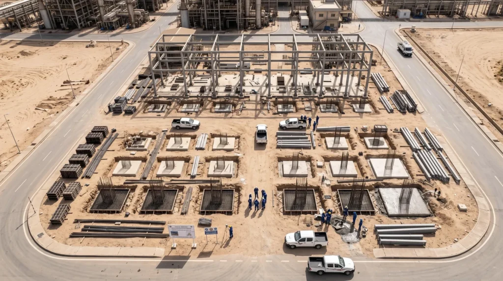 65,000-Ton Oil Refinery and Processing Structures in Algeria: Heavy Load Support and Fire-Resistant Design