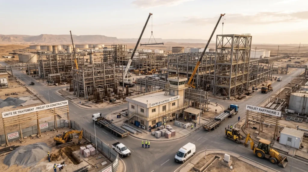 65,000-Ton Oil Refinery and Processing Structures in Algeria: Heavy Load Support and Fire-Resistant Design