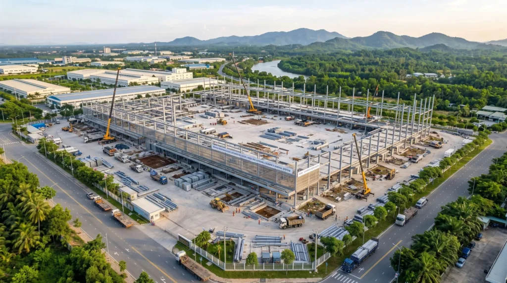 60,000 sqm Automated Storage and Retrieval System (ASRS) Hub in Vietnam: Millimeter Precision and Typhoon Resilience
