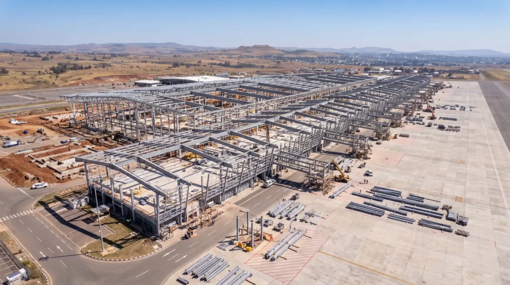 86,000 sqm Modular Structural Steel Roof Canopy: High-Efficiency Terminal Expansion in East Africa