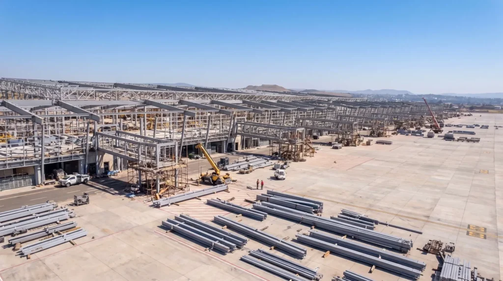 86,000 sqm Modular Structural Steel Roof Canopy: High-Efficiency Terminal Expansion in East Africa
