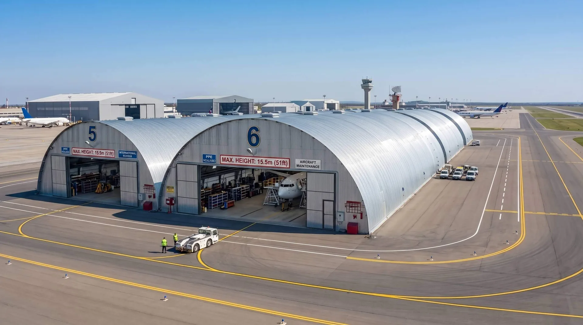 Clear-Span Aircraft Hangars